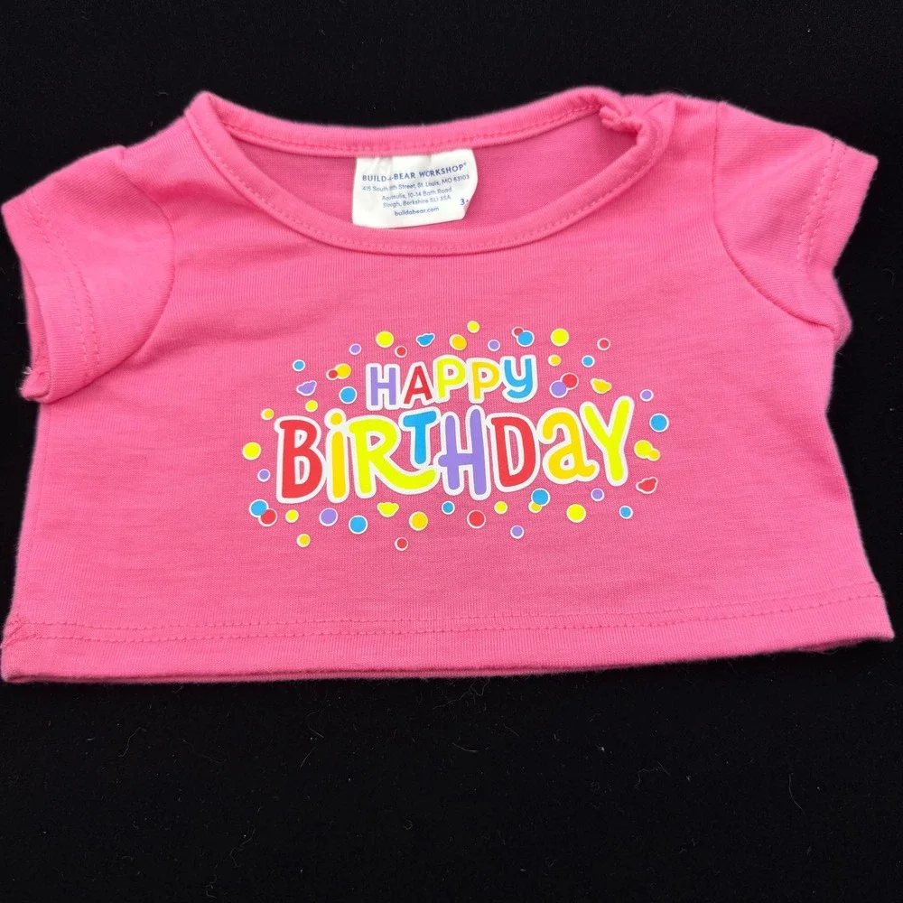 Build A Bear Birthday Outfit Clothes Lot Shirt Skirt Glitter Shoes Socks BABW